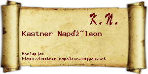 Kastner Napóleon névjegykártya